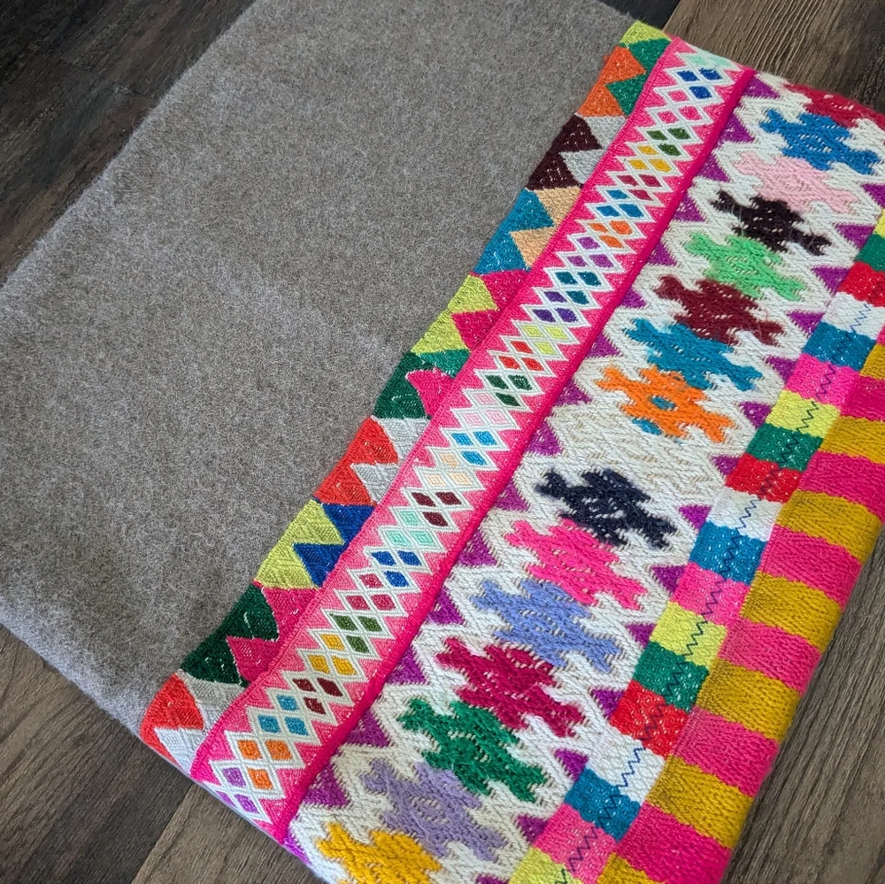 Bohemian pure baby alpaca pillow cover made in Peru Vintage Heirloom Shu…